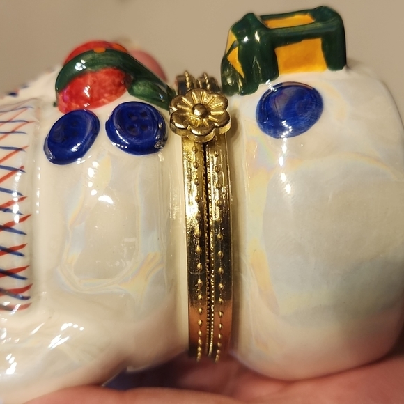 SALE⚡️PORCELAIN SNOWMAN HIDDEN MUSIC BOX ORNAMENT about 4.5" Tall - Picture 11 of 14